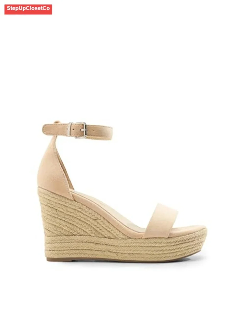 Wedge Sandals Espadrilles Open Toe Ankle Strap Buckle Platform Wedge Summer